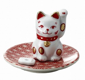 Object/Ornament Red MANEKINEKO Incense Holder