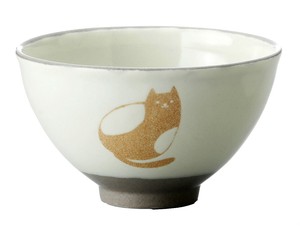 ★幸福を招く★　楽しくお目出度い「縁起の置物」【陽だまり猫　飯碗（丸まる）】