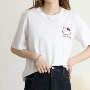 T-shirt Ladies fashion T-Shirt Hello Kitty Sanrio Characters Short Sleeve Men's