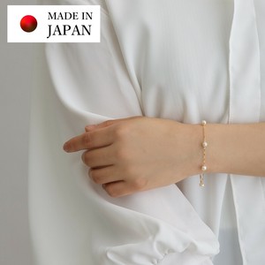 Gold Bracelet Pearl Ladies fashion Jewelry Made in Japan