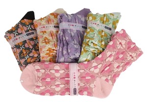 Crew Socks Float Floral Pattern Made in Japan