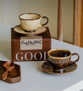 ◆◆大人気◆◆INSスタイル 陶磁器カップ コーヒーカップ皿 レトロ 繁花窯変 コーヒーカップソーサー