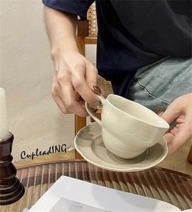 ＜人気商品＞早い者勝ち 上品映え ラテカップ コーヒーカップ皿 陶磁器カップ コーヒーカップソーサー