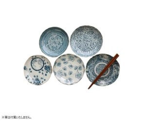 bloom 美濃焼 染付絵変り　中皿揃 89785