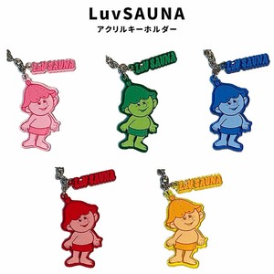 LuvSAUNA ラブサウナ アクリル キーホルダー キーリング バッグ ポーチ 可愛い 銭湯 サウナ 温泉 お風呂