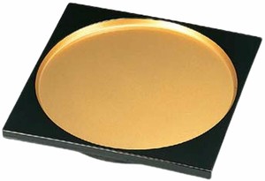 和食 盛り皿 (プレート) 7寸満月皿 金ﾊﾟｰﾙ渕黒 21.3cm 日本製 漆器