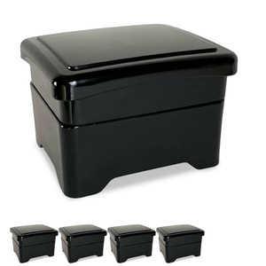 鰻重箱 日本製 5個セット うな重 重箱 光月丼重 黒艶消し内朱塗 2段 鰻(うなぎ) 漆器