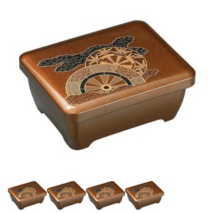鰻重箱 日本製 5個セット うな重 重箱 ミニ光琳丼重 梨地御所車内朱 鰻(うなぎ) 漆器