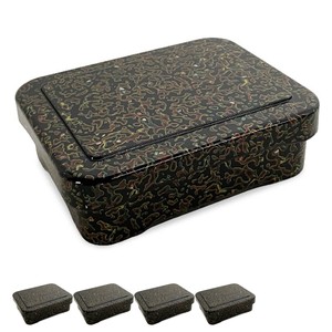 鰻重箱 日本製 5個セット うな重 重箱 隅丸 小丼重 貝堆朱 内朱塗 鰻(うなぎ) 81574 漆器