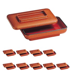 鰻重箱 日本製 10個セット うな重 重箱 ミニうなぎ平 梨子地(内朱) 鰻 (うなぎ) 重箱 漆器