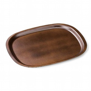 餐盘餐具 棕色 漆器 36cm 日本制造