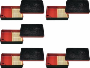 Tableware Lacquerware Set of 5 24.8 x 18.5 x 5.5cm Made in Japan