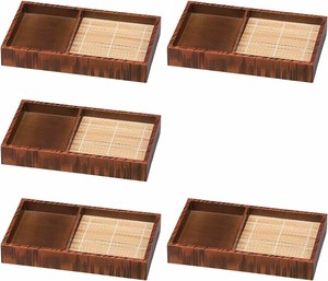 Tableware Wooden Lacquerware Set of 5 30 x 15.5 x 5.1cm Made in Japan