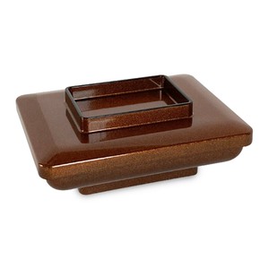 鰻重箱 日本製 鰻 器 うな重 重箱 福うなぎ平 梨子地天黒内朱塗 鰻(うなぎ) 16.3×12.7×6.5cm (90) 漆器