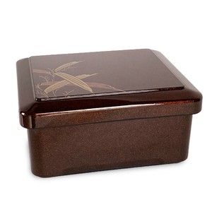 鰻重箱 日本製 うな重 重箱 爪掛丼重(大) 梨地笹内朱塗 鰻(うなぎ) 17.2×15×8.3cm (03) 漆器