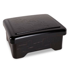 鰻重箱 日本製 うな重 重箱 光月丼重 油彩漆刻塗内朱塗 鰻(うなぎ) 16.7×14.3×8cm (53) 漆器