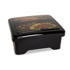 鰻重箱 日本製 うなぎ 容器 うな重 重箱 光月丼重 扇面菊水 内朱塗 鰻(うなぎ) 16.7×14.3×8cm (45) 漆器
