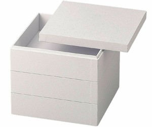 重箱 3段 6.5寸 ハイブリッド 紙 お重箱 白ﾏｯﾄ 20.2cm x 20.2cm x 18.3cm 日本製 漆器