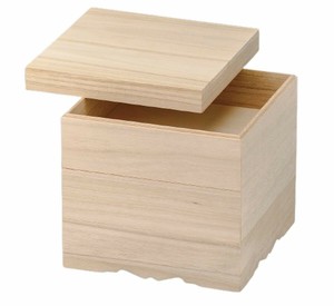 重箱 3段 木製 7.0寸 桐飾足 お重箱 21.7cm x 21.7cm x 19.5cm 日本製 漆器