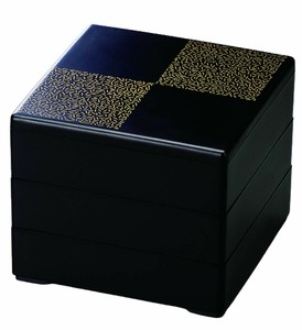 餐盘餐具 3层 漆器 6.5寸 19.5cm 日本制造
