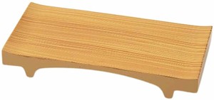盛り皿 (プレート) ﾐﾆ付台 白木木目 18.3cm 日本製 漆器
