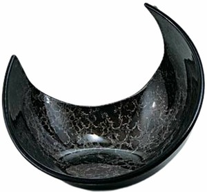 餐盘餐具 黑 漆器 15.8cm 日本制造