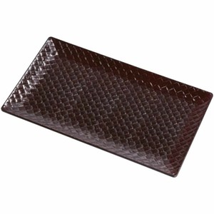 バンブーお盆 (盆 トレイ トレー)250×138エンジフラット 日本製 漆器