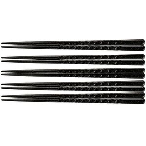 箸 5膳セット PBT 22.5cm亀甲 はし 黒乾漆 日本製 漆器
