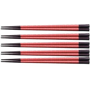 千代纸 餐盘餐具 漆器 5双 22.7cm 日本制造