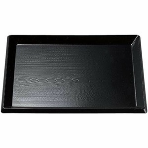 尺5利休 盆 黒SL(約 45.3 x 33.2 x 1.8cm) 日本製 漆器