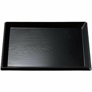 尺4利休 盆 黒SL(約 42.3 x 31 x 1.8cm) 日本製 漆器