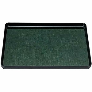 尺2大寿布目 盆 グリーンカスリSL(約 36 x 28.2 x 2.2cm) 日本製 漆器