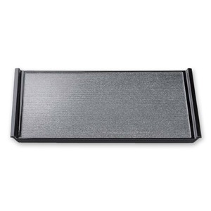 尺4木目フライト 盆 銀梨地渕黒SL(約 42.5×30.1×2cm) 日本製 漆器