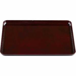 尺4戦国長手 盆 溜毘沙門天塗SL(約 42.5×29.5 x 2.5cm) 日本製 漆器