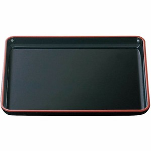 尺7戦国長手 盆 黒天朱SL(約 50.8×35.9 x 2.8cm) 日本製 漆器