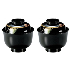 2個 セット(ペア お椀)3.3羽反小吸椀 つた 漆器 食洗機対応