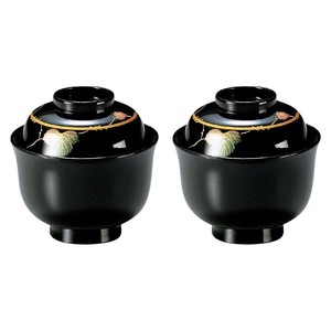 2個 セット(ペア お椀)3.3羽反小吸椀 つた 漆器 食洗機対応