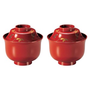 2個 セット(ペア お椀)TA3.2寸富士型小吸物椀 蘭 漆器 食洗機対応