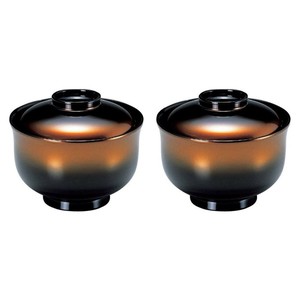 2個 セット(ペア お椀)TA羽反一口椀 金ﾎﾞｶｼ 漆器 食洗機対応