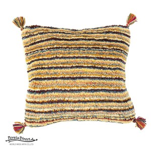 ギャッベ　ペルシャ　イラン　オーガニックウール　クッション　座布団　41×38cm　MSC10_CL