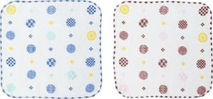 「ほんの気持ち」丸小紋ガーゼタオルハンカチ 7-71