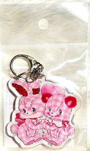 アクリルキーホルダー　チェックくま＆うさぎ