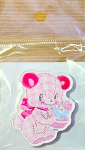 アクリルマグネット　チェックくま
