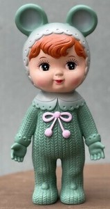 なかよしチャーミーちゃん（レトログリーンくま耳・EMG2）（ソフビ人形 フィギュア）