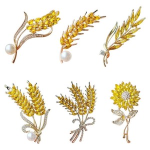 麦穂、太陽花  ブローチ おしゃれ レディース アクセサリー  BQ5399