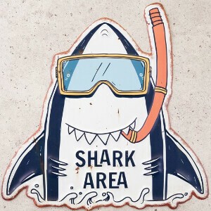 アンティークエンボスプレート ［SHARK AREA］