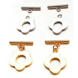 Gemstone Flower Stainless Steel Clover Daisy 1-pcs