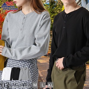 【春物】テレコ ヘンリーネックL/S