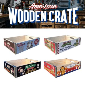 【新柄登場☆】【ウッドはGOOD！】WOODEN CRATE ウッドクレート ガレージ アメリカン雑貨