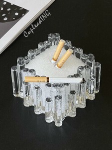 【2024新作】激安セール 消火煙砂 お茶の置物 灰皿 ガラス リビングの置物 大人気